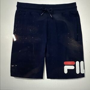 Fila Men's Navy Blue Athletic Shorts, medium